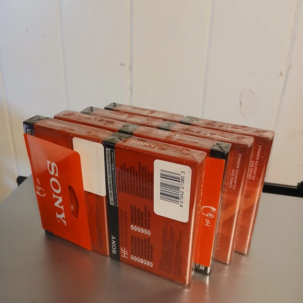 Lot of 8 Sony HF 90 Blank Cassette Tapes Type I Normal Bias C90HFR